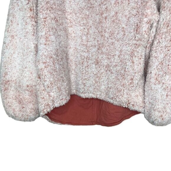 Lululemon Heathered Copper Clay Warmth Restore Sherpa Oversized Pullover M/L - Picture 5 of 11